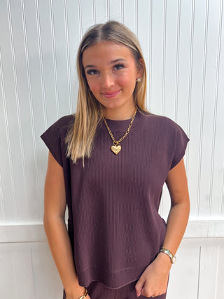 Brenley Solid Short Sleeve Knit Top-Outfit Sets-ENTRO-Fall Favorites,FD 09/03/26,NewArrival,Tops Collection-The Twisted Chandelier