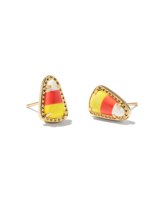 Kendra Scott Candy Corn Stud Earrings Gold Candy Corn Magnesite-Earrings-Kendra Scott-CR 09/05/24,E00568GLD,FD 09/10/24-The Twisted Chandelier