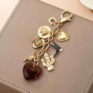 Western Heart Cross Hat Boot Heart Bag Charm-Bag Charm-JOSSLYN by wall to wall-80K096-The Twisted Chandelier