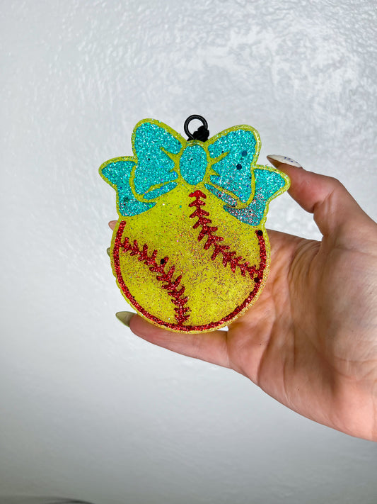 Softball freshie-Ginger & Lace-Volcano-Blue-The Twisted Chandelier