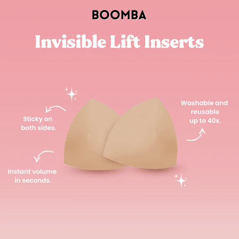 BOOMBA Invisible Lift Inserts | Beige | BOOMBA-Sticky Bra-BOOMBA-The Twisted Chandelier