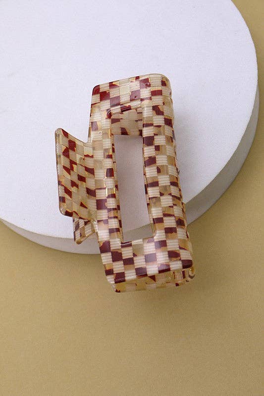 Rectangle Cellulose Hair Claw Clip-JOSSLYN by wall to wall-The Twisted Chandelier