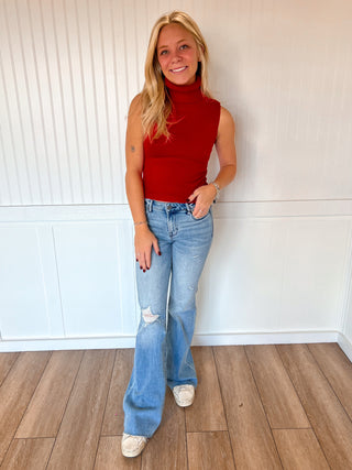 Mikayla Sleeveless Turtle Neck Sweater Top-Active Basic | Active USA-FD 12/08/25,Tops Collection-The Twisted Chandelier