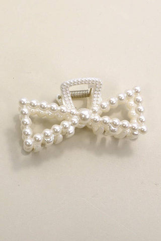 Pearl Hair Claw Clips-JOSSLYN by wall to wall-BOW-The Twisted Chandelier