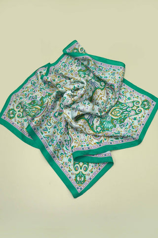 Vintage Paisley Print Bandana Scarf-JOSSLYN by wall to wall-Green-The Twisted Chandelier