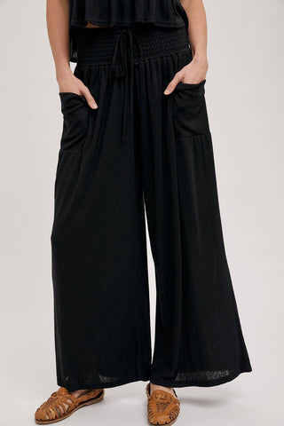 Bellamy Relaxed Knit Smocked Top and Wide Pants Set-Outfit Sets-Bluivy-Fall Favorites,NewArrival-The Twisted Chandelier