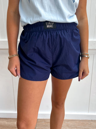 Laken Lulu Mac Shorts - Navy-Shorts-Girlie Girl Originals-bottoms,FD 07/31/26-The Twisted Chandelier
