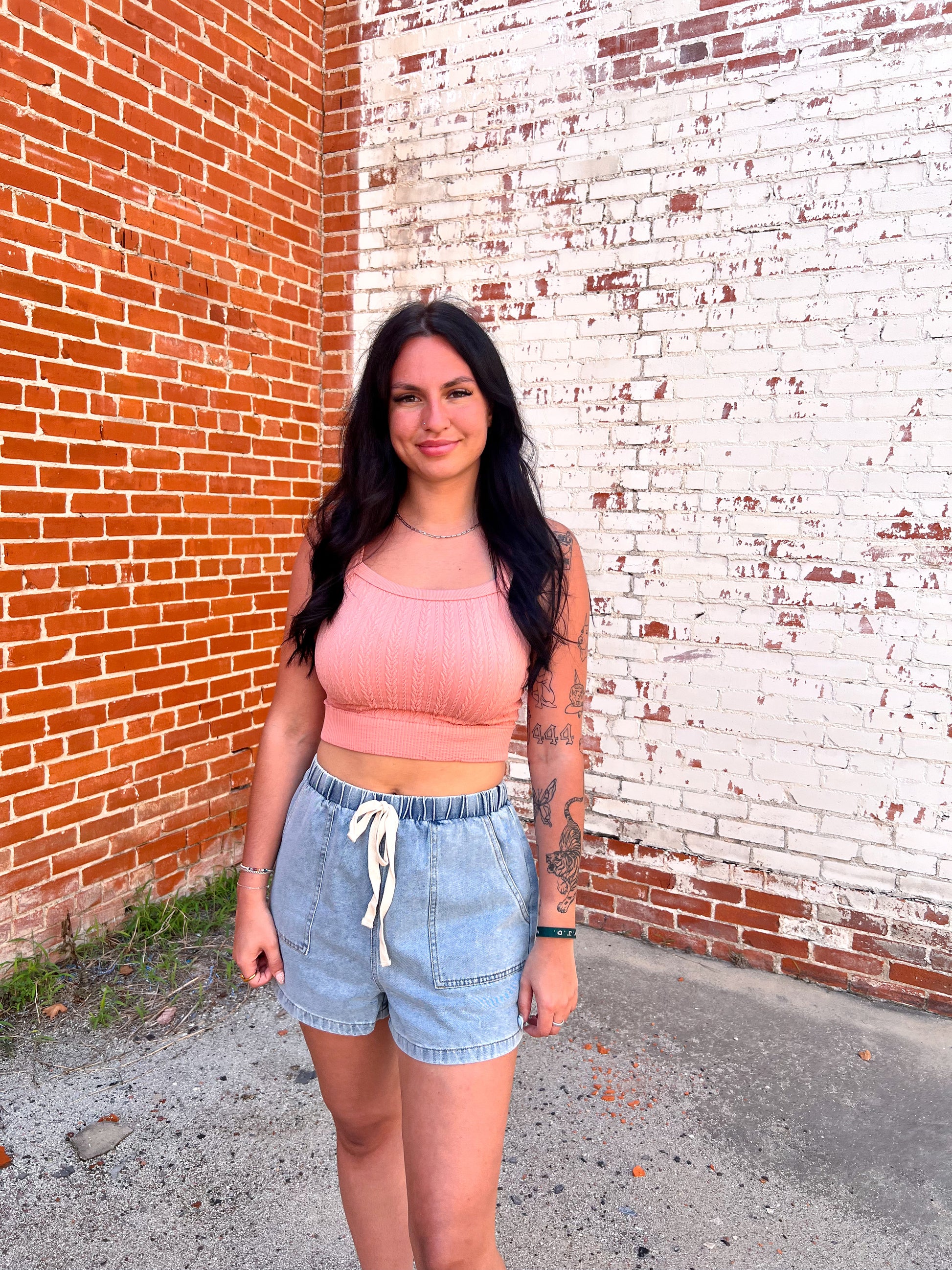 Lana Cable Ribbed Fitted Crop Knit Tank Top-Tank Top-VERY J-Bin B5,FD 06/02/25,NT11608,Tops Collection-The Twisted Chandelier