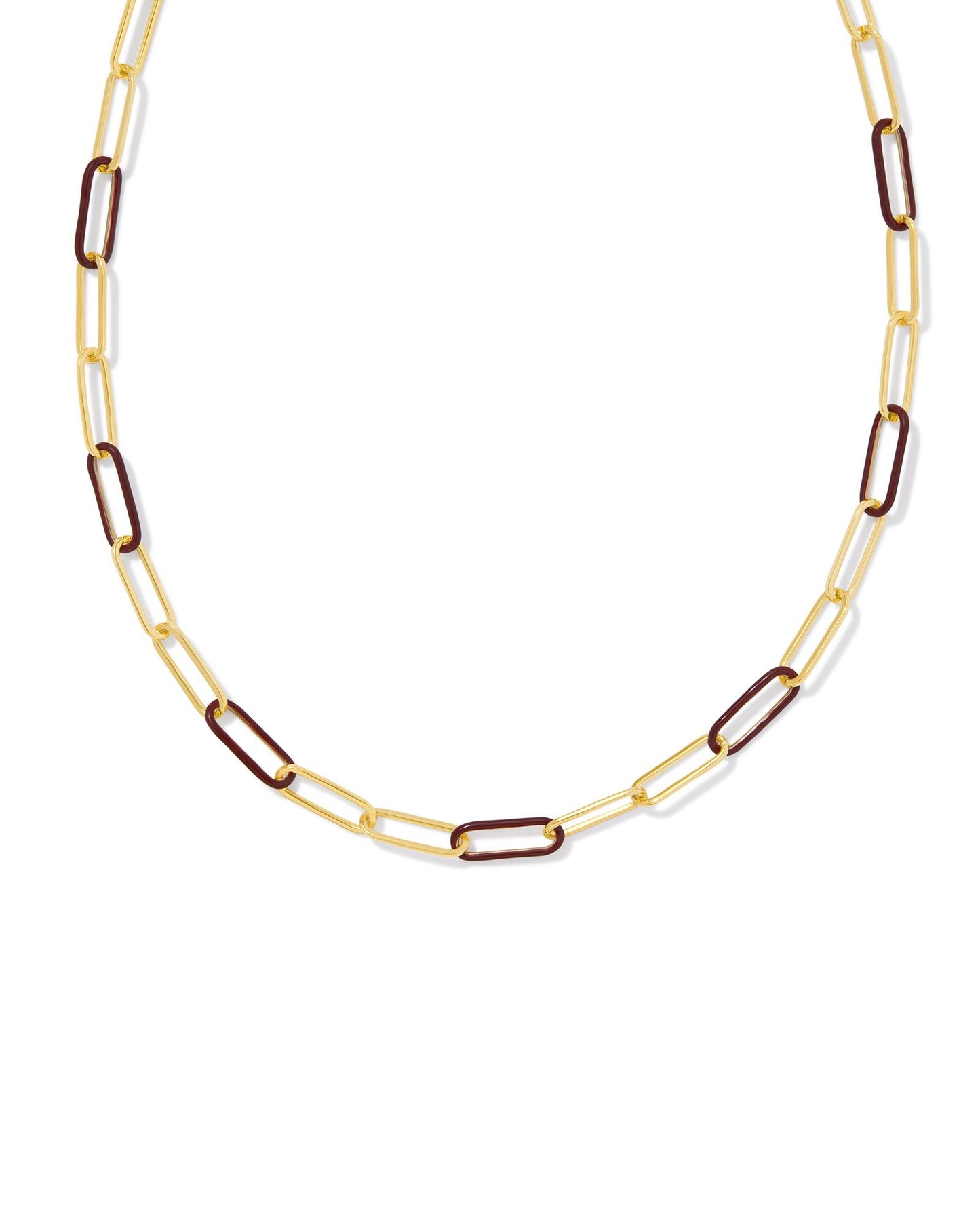Kendra Scott Ainsley Convertible Chain Necklace Gold Burgundy Enamel-Necklaces-Kendra Scott-CR 07/31/24,FD 07/31/24,gameday,Max Retail,N00718GLD,Sale Kendra Scott-The Twisted Chandelier
