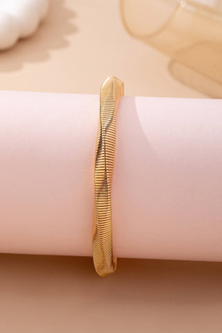 Gold-Tone Flexible Omega Chain Bangle-JOSSLYN by wall to wall-80B1688-The Twisted Chandelier