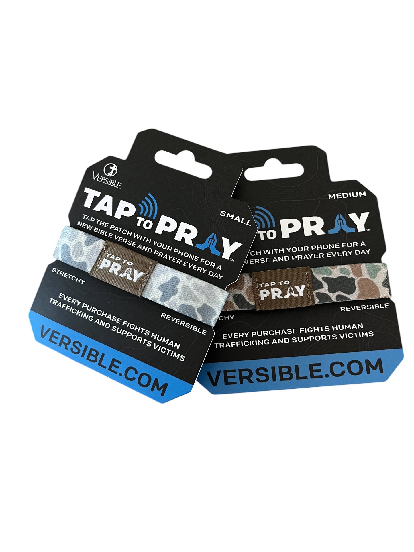 Tap To Pray™ Wristbands - River Rock Camo Classic & Sage-Versible-The Twisted Chandelier