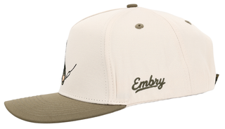 Men's Cream and Green Bass Hat-Hat-Embry Outdoors-The Twisted Chandelier