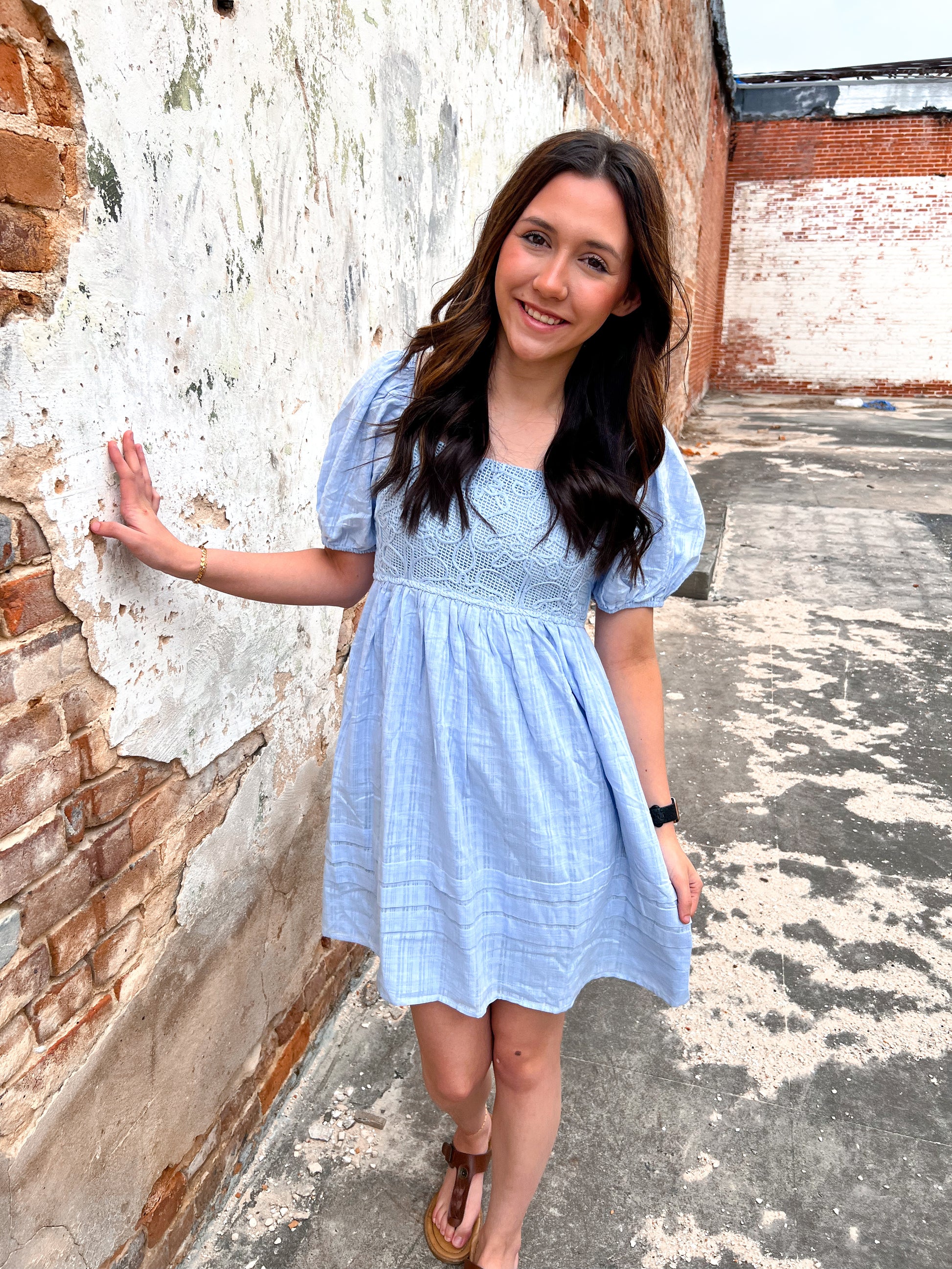 Malia Airy Cotton Gauze Crochet Mini Dress With Smocked Back-Mini Dress-in february-BIN D3,DJR,FD 04/08/25-The Twisted Chandelier
