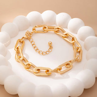 Bold Chunky Gold Link Bracelet-JOSSLYN by wall to wall-80B1676-The Twisted Chandelier