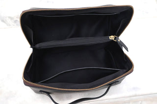 Black Leather Toiletry Bag - Travel Dopp Kit-Bag-Billion Brothers-Brandable,Men's-The Twisted Chandelier