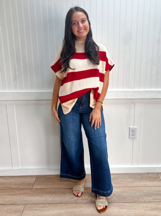 Arden Striped Print Slay Sleeves Knit Top-Top-jodifl-Fall Favorites,FD 08/04/26,gameday,Tops Collection-The Twisted Chandelier