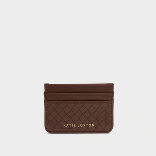 Nova Woven Texture Card Holder - Chocolate-Wallet-Katie Loxton-Fall Favorites-The Twisted Chandelier