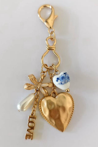 Porcelain Bow Heart Love Bag Charm-Bag Charm-JOSSLYN by wall to wall-80K011-The Twisted Chandelier