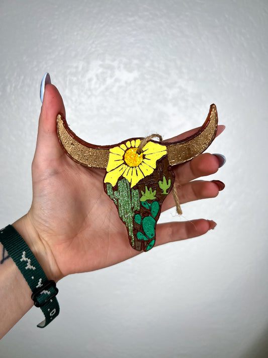 Sunset Bullskull Car Freshie-Southern Creek Wholesale-The Twisted Chandelier