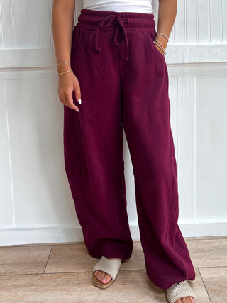 Ellison Fleece Barrel Leg Sweatpants-Pants-Zenana-bottoms,Fall Favorites,FD 09/19/26,gameday,NewArrival-The Twisted Chandelier