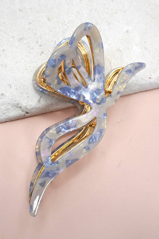 Premium PVC Toile Pattern Bow Hair Claw Clips-Hair Claws & Clips-JOSSLYN by wall to wall-40H928-The Twisted Chandelier