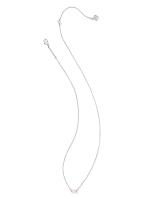 Kendra Scott Juliette Pendant Necklace Silver Rose Quartz-Necklaces-Kendra Scott-CR 09/30/24,FD 10/01/24,N1855RHD-The Twisted Chandelier