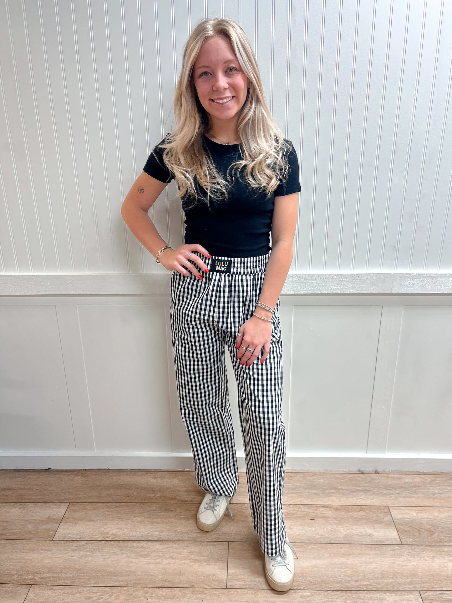 Scout Black Gingham Pants-Girlie Girl Originals-bottoms,FD 03/12/26-The Twisted Chandelier