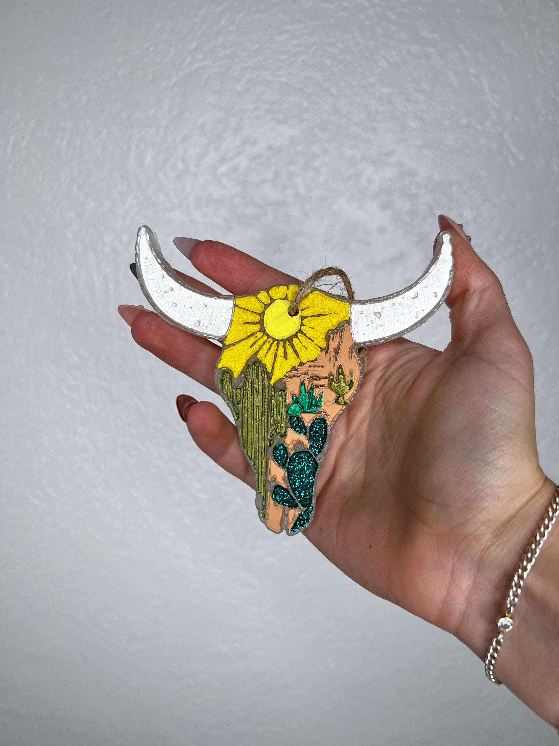 Sunset Bullskull Car Freshie-Southern Creek Wholesale-Sundrenched Cowboy-The Twisted Chandelier