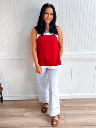 Sienna Contrast Trim Tank Top-Top-Entro-FD 06/17/26,Tops Collection-The Twisted Chandelier