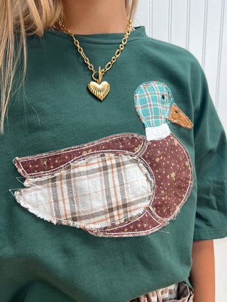 Faye Mallard Duck Patchwork Dolman Sleeve Knit Top-Top-Anniewear-Fall Favorites,FD 08/31/26,NewArrival,Tops Collection-The Twisted Chandelier