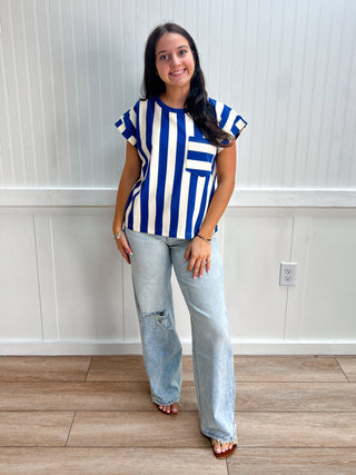 Meredith Bold Stripe Top-Top-jodifl-FD 08/04/26,gameday,Tops Collection-The Twisted Chandelier