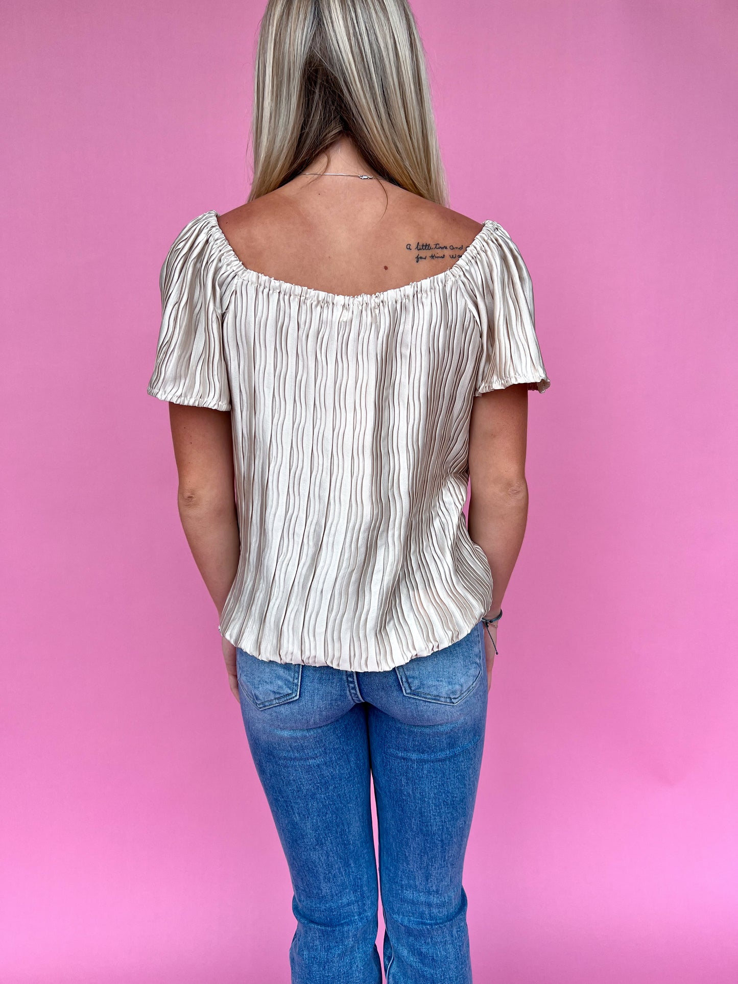 Aubrie Ivory Silk Top-Shirt-Southern Grace Wholesale-9307E,Bin d2,FD 03/05/24,Tops Collection-The Twisted Chandelier