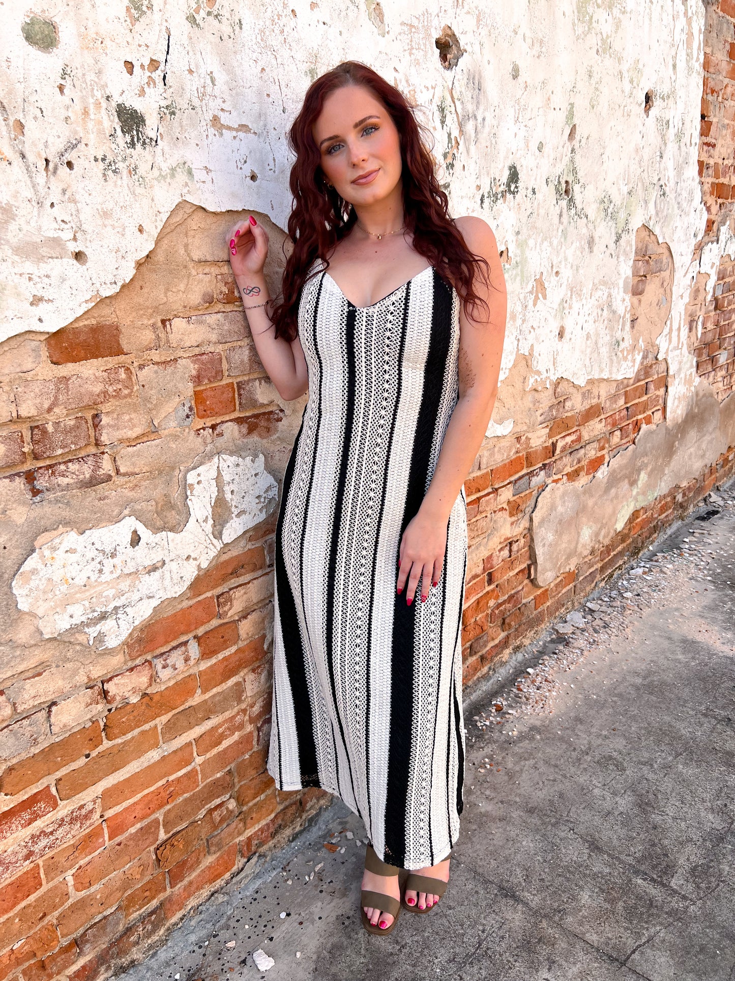 Carmen Stripe Crochet Cami Maxi Dress With Open Back-Dress-idem ditto-Bin B3,DJR,FD 05/27/25-The Twisted Chandelier