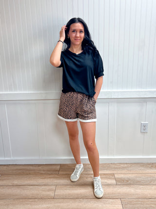 Emmy Puff Sleeve Solid Ribbed Top with Stitch-Shirts & Tops-HEIMISH-FD 05/12/26,Tops Collection-The Twisted Chandelier