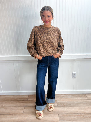 Daphne Super High Rise Full Length Dark Wash Wide Leg Jeans-Pants-VERVET by FLYING MONKEY-bottoms,Fall Favorites,FD 08/01/26,T6937-The Twisted Chandelier