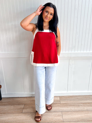 Sienna Contrast Trim Tank Top-Top-Entro-FD 06/17/26,Tops Collection-The Twisted Chandelier