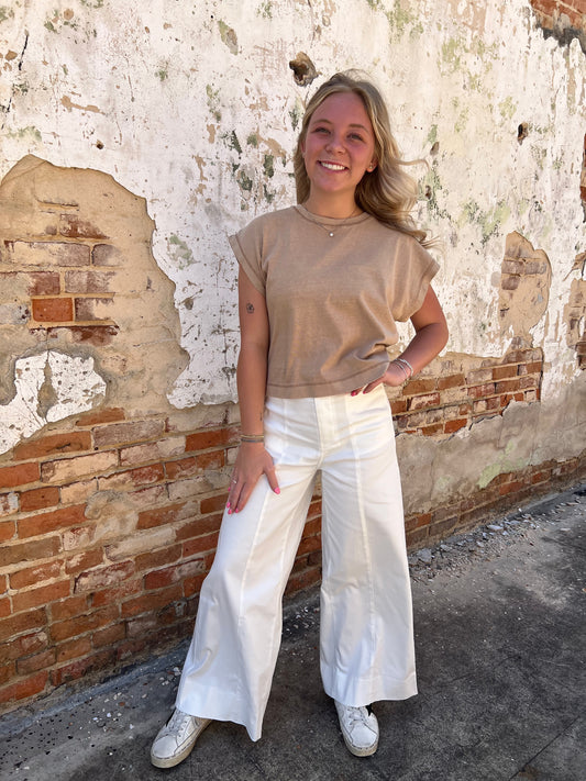 Fiona Wide Leg Full Length Stretchy Cotton Twill Pants-Apparel & Accessories-in february-08/28/25,Bin C5,bottoms,CR 04/16/25,FD 05/13/25,OGP 69.99-The Twisted Chandelier