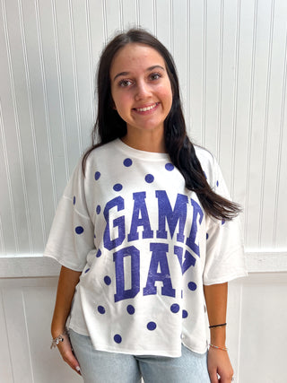 Taylor Gameday Print Top - Purple-Top-Vanilla Monkey-Fd 8/3/26,gameday,Tops Collection-The Twisted Chandelier