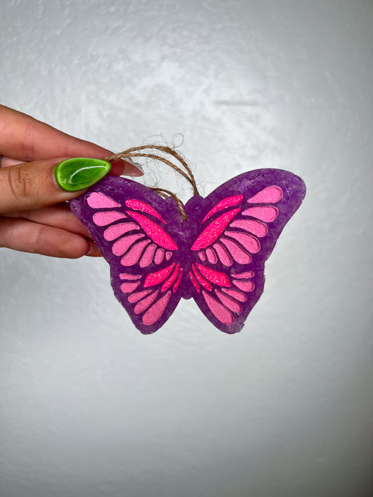 Spring Butterfly Car Freshie-Southern Creek Wholesale-BlackBerry lemonade-Pink-The Twisted Chandelier