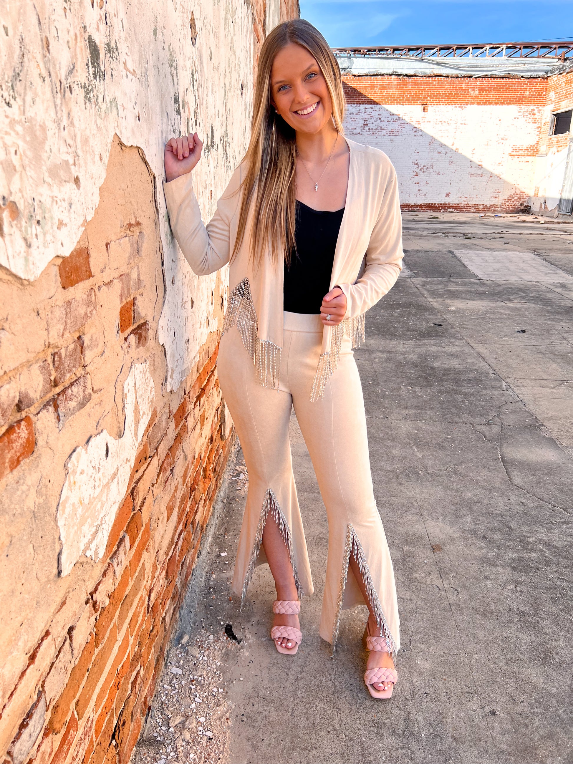 Sadie Rhinestone Fringe Hem Suede Bellbottoms-Bell Bottoms-Vocal-05/15/24,1st md,bottoms,Max Retail,punchy,rodeo,t5,western,western & concert-The Twisted Chandelier