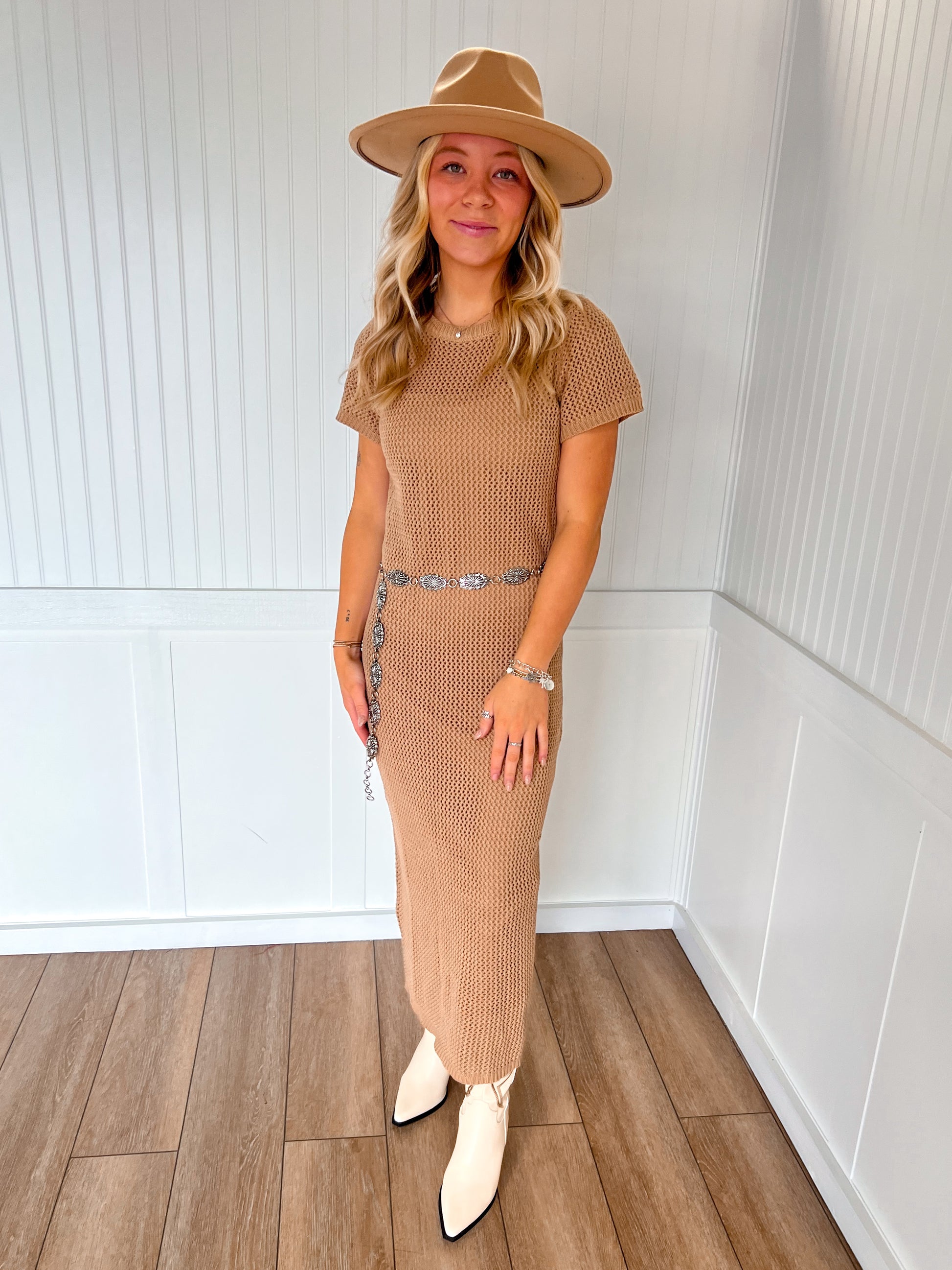 Penelope Short Sleeve Sweater Dress-Klesis-DJR-The Twisted Chandelier