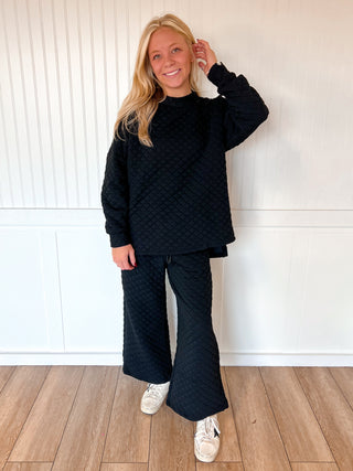 Karen Solid Warm Quilted Matching Set-BEESON RIVER-03/02/26,OGP 59.99,Winter bin-Small-Black-The Twisted Chandelier