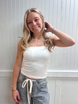 Catherine Cotton Tube Top w/ Built in Bra - Ivory-Tube Top-Zenana-BIN D4,Confirmed 06/01/26,FD 03/13/26,GT-3014,Tops Collection-The Twisted Chandelier