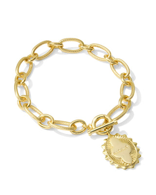 Kendra Scott Mama Link And Chain Bracelet Gold-Bracelet-Kendra Scott-B00482GLD-The Twisted Chandelier