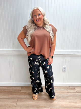 Cora Solid Round Neck Cap Sleeve Plus Top - Mocha-Top-ENTRO-Fall Favorites,FD 07/18/26,NewArrival,Tops Collection-The Twisted Chandelier