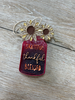 Grateful Sunflower Car Freshie-Car Freshie-Southern Creek Wholesale-The Twisted Chandelier