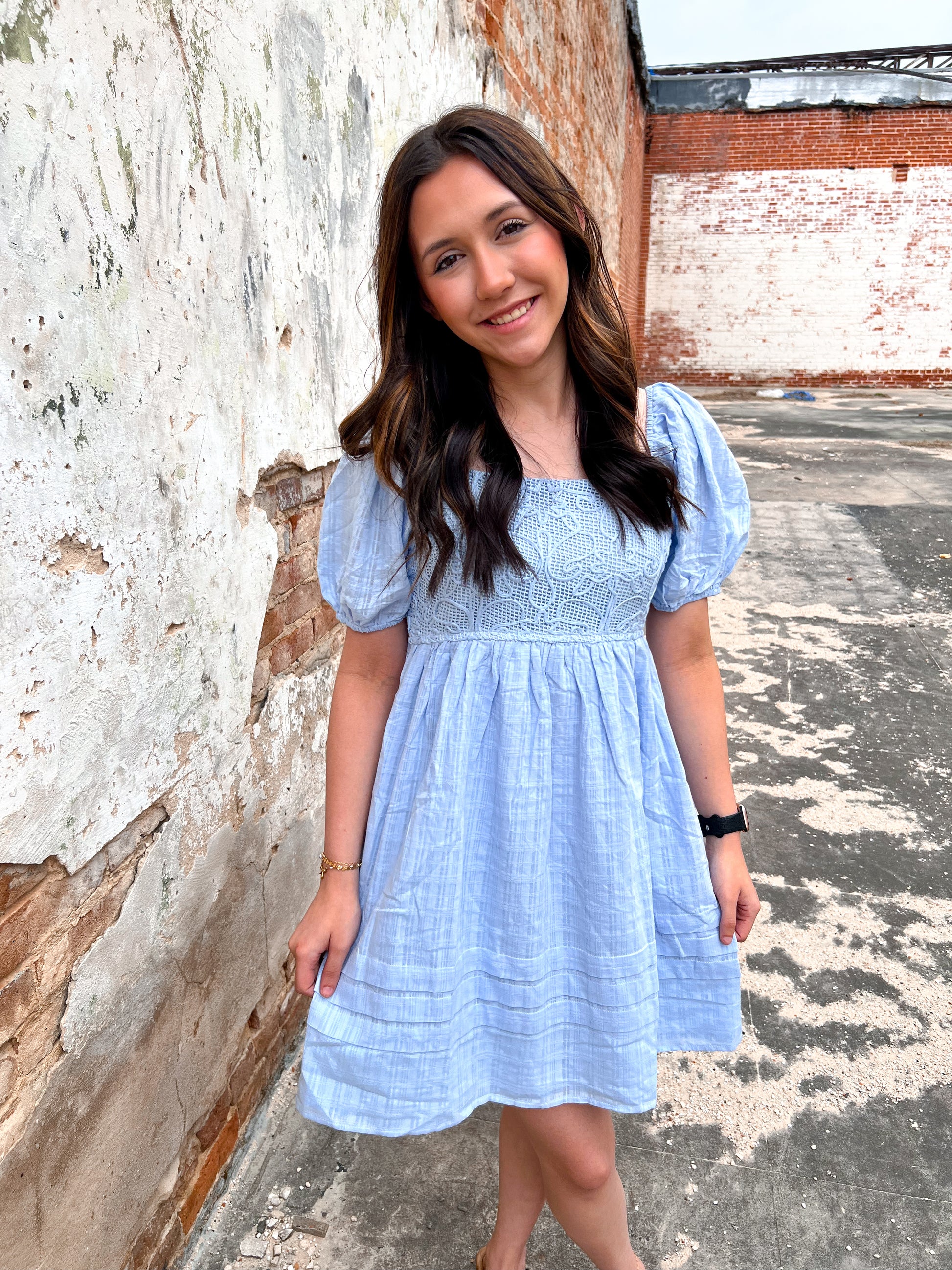 Malia Airy Cotton Gauze Crochet Mini Dress With Smocked Back-Mini Dress-in february-BIN D3,DJR,FD 04/08/25-The Twisted Chandelier
