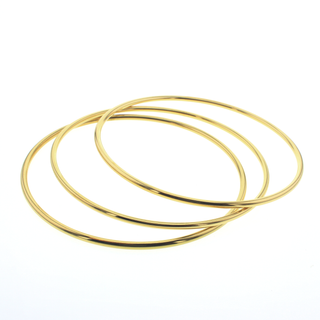 Gold Plated Bangles - Set of 3-Bracelet-Lotus Jewelry Studio-The Twisted Chandelier