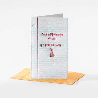 Old School Note Happy Birthday Mini Card-Gift Card-Elum-The Twisted Chandelier