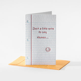 Old School Note Thank You Mini Card-Gift Card-Elum-The Twisted Chandelier